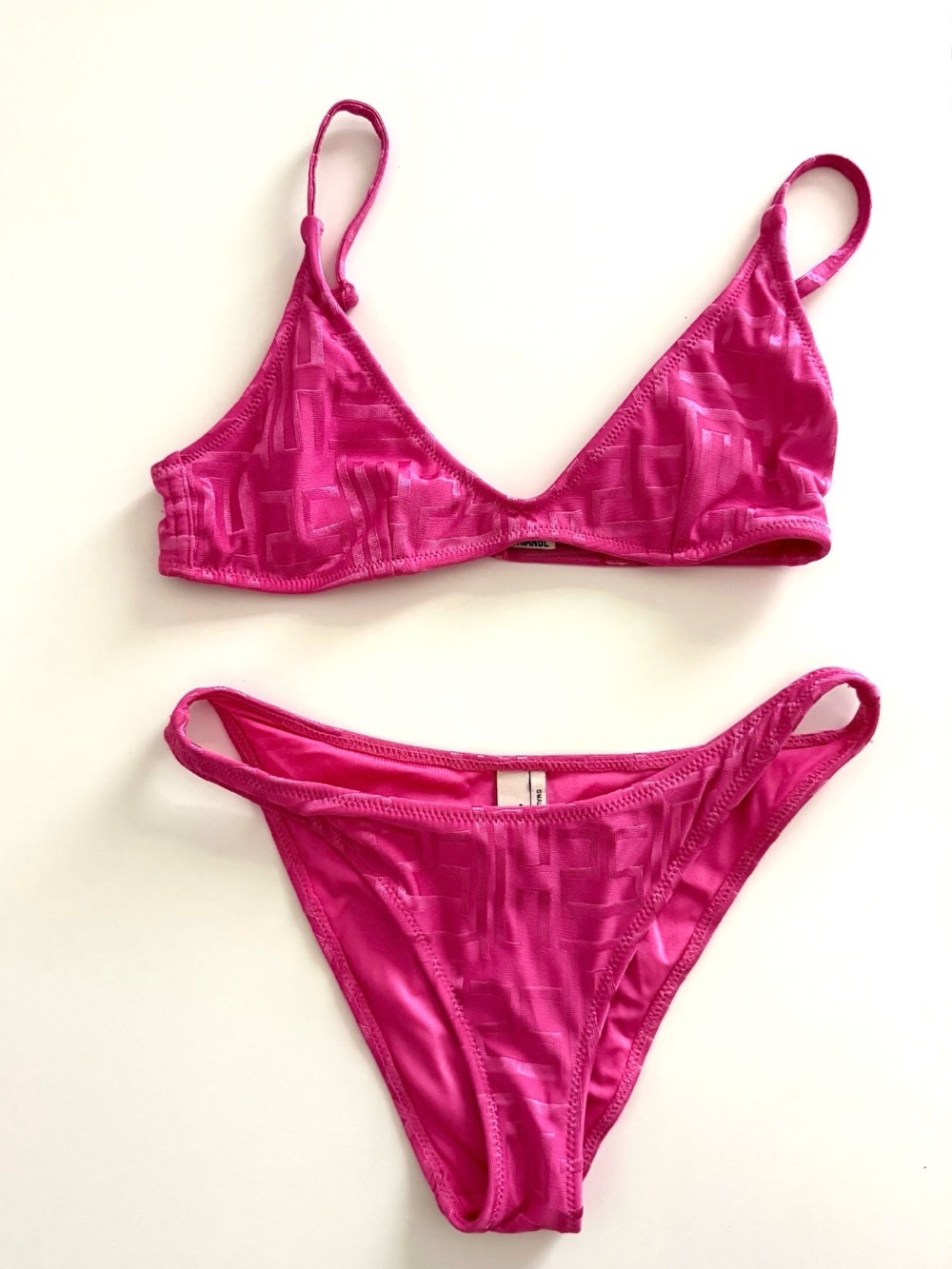 Triangl Swimsuit Pink Bikini Set